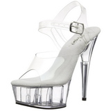 Transparent 15 cm Pleaser DELIGHT-608 High Heels Platform