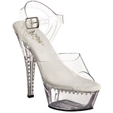 Transparent 15 cm Pleaser KISS-208LS High Heels Platform