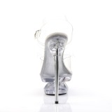 Transparent 16,5 cm ECLIPSE-608 Platform Stiletto High Heels