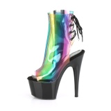 Transparent 18 cm ADORE-1018C-RB Pole dancing ankle boots