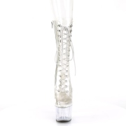 Transparent 18 cm ADORE-1050C platform high heels boots