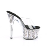 Transparent 18 cm ADORE-701CG-2 Exotic stripper high heel mules