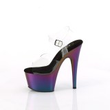 Transparent 18 cm ADORE-708HT Purple platform sandals heels shoes