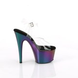 Transparent 18 cm ADORE-708HT Purple platform sandals heels shoes