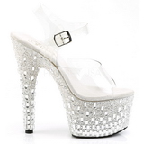 Transparent 18 cm ADORE-708MR-5 Womens Shoes with High Heels