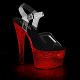 Transparent 18 cm FLASHDANCE-708SPEC LED light platform stripper high heel shoes