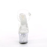 Transparent 18 cm FLASHDANCE-708SPEC LED light platform stripper high heel shoes