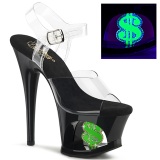 Transparent 18 cm MOON-708USD Pole dancing sandals high heels