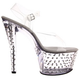 Transparent 18 cm Pleaser STARDUST-708 High Heels Platform