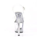 Transparent 18 cm TREASURE-708RAD tip jar platform stripper high heel shoes