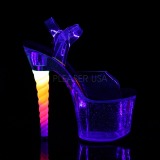 Transparent 18 cm UNICORN-708MG Pole dancing high heels shoes