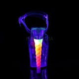 Transparent 18 cm UNICORN-708MG Pole dancing high heels shoes