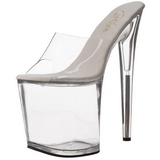 Transparent 20 cm FLAMINGO-801 Platform High Heel Mules