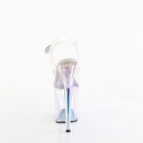 Transparent 20 cm FLAMINGO-808HT Hologram platform high heels shoes