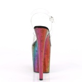 Transparent 20 cm FLAMINGO-808WR3 Hologram platform high heels shoes
