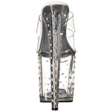 Transparent 20 cm Pleaser STARDUST-802 Strass Platform High Mules