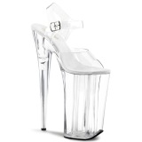 Transparent 25,5 cm BEYOND-008 extrem platform high heels shoes
