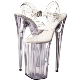 Transparent 25,5 cm BEYOND-008 extrem platform high heels shoes