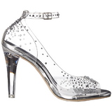 Transparent Crystal 11,5 cm CLEARLY-430RS High Heeled Evening Sandals