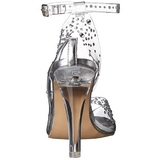 Transparent Crystal 11,5 cm CLEARLY-430RS High Heeled Evening Sandals