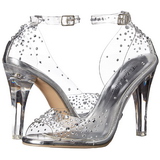 Transparent Crystal 11,5 cm CLEARLY-430RS High Heeled Evening Sandals