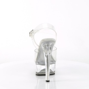 Transparent sandals platform 15 cm GLEAM-608 pleaser high heels sandals