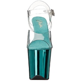 Turquoise 20 cm FLAMINGO-808 Chroom Plateau Hoge Hakken