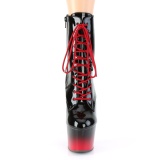 Tweekleurig 18 cm ADORE-1020BR-H pole dance enkellaarzen met hoge hakken