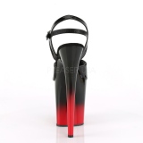 Tweekleurig 20 cm FLAMINGO-809BR-H Hoge Hakken Schoenen Plateau