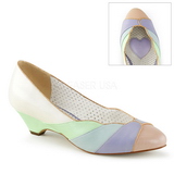 Veelkleurig 4 cm retro vintage LULU-05 Pinup pumps met lage hak