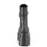 Vegan 11,5 cm BEAR-265 emo dubbel plateau dames boots met veters