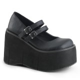 Vegan 11,5 cm DemoniaCult KERA-08 gothic mary jane pumps met plateau