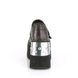 Vegan 11,5 cm DemoniaCult KERA-13 lolita schoenen met plateau