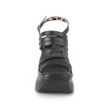Vegan 11,5 cm DemoniaCult PACE-33 lolita sandalen met plateau