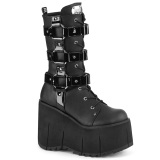 Vegan 11,5 cm KERA-110 demonia enkellaarsjes met plateau