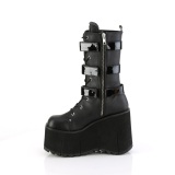 Vegan 11,5 cm KERA-110 demonia enkellaarsjes met plateau