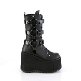 Vegan 11,5 cm KERA-110 demonia enkellaarsjes met plateau