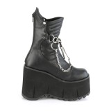 Vegan 11,5 cm KERA-130 demonia alternatief boots met plateau zwart