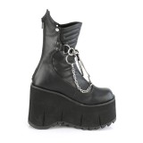 Vegan 11,5 cm KERA-130 demoniacult alternatief boots met plateau zwart