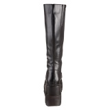 Vegan 11,5 cm SHAKER-100 demonia laarzen met sleehak