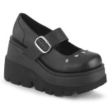 Vegan 11,5 cm SHAKER-23 alternative shoes platform black