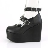 Vegan 12,5 cm POISON-99-1 wedge platform pumps