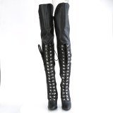 Vegan 13 cm SEDUCE-3082 overknee laarzen voor mannen en drag queens in zwart