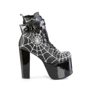 Vegan 14 cm TORMENT-51 alternative ankle boots platform black