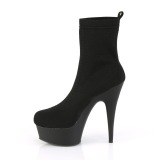 Vegan 15 cm DELIGHT-1002-1 platform stretch ankle booties