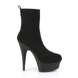 Vegan 15 cm DELIGHT-1002-1 platform stretch ankle booties