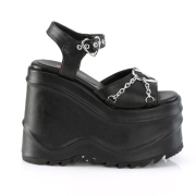 Vegan 15 cm Demonia WAVE-09 lolita platform wedge sandals