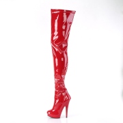 Vegan 15 cm SULTRY-4000 Red overknee high heel boots