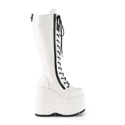 Vegan 15 cm WAVE-200-2 demoniacult laarzen met sleehak