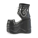 Vegan 15 cm WAVE-22 plateau wedge ankle booties